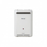 Rinnai Infinity water heater on a white background