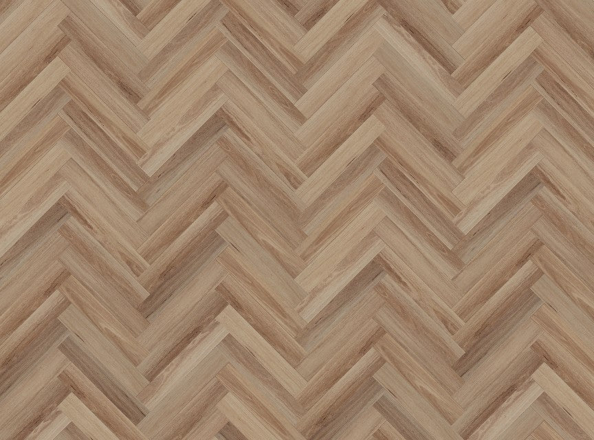 Obsidian Blackbutt waterproof hybrid herringbone flooring render image