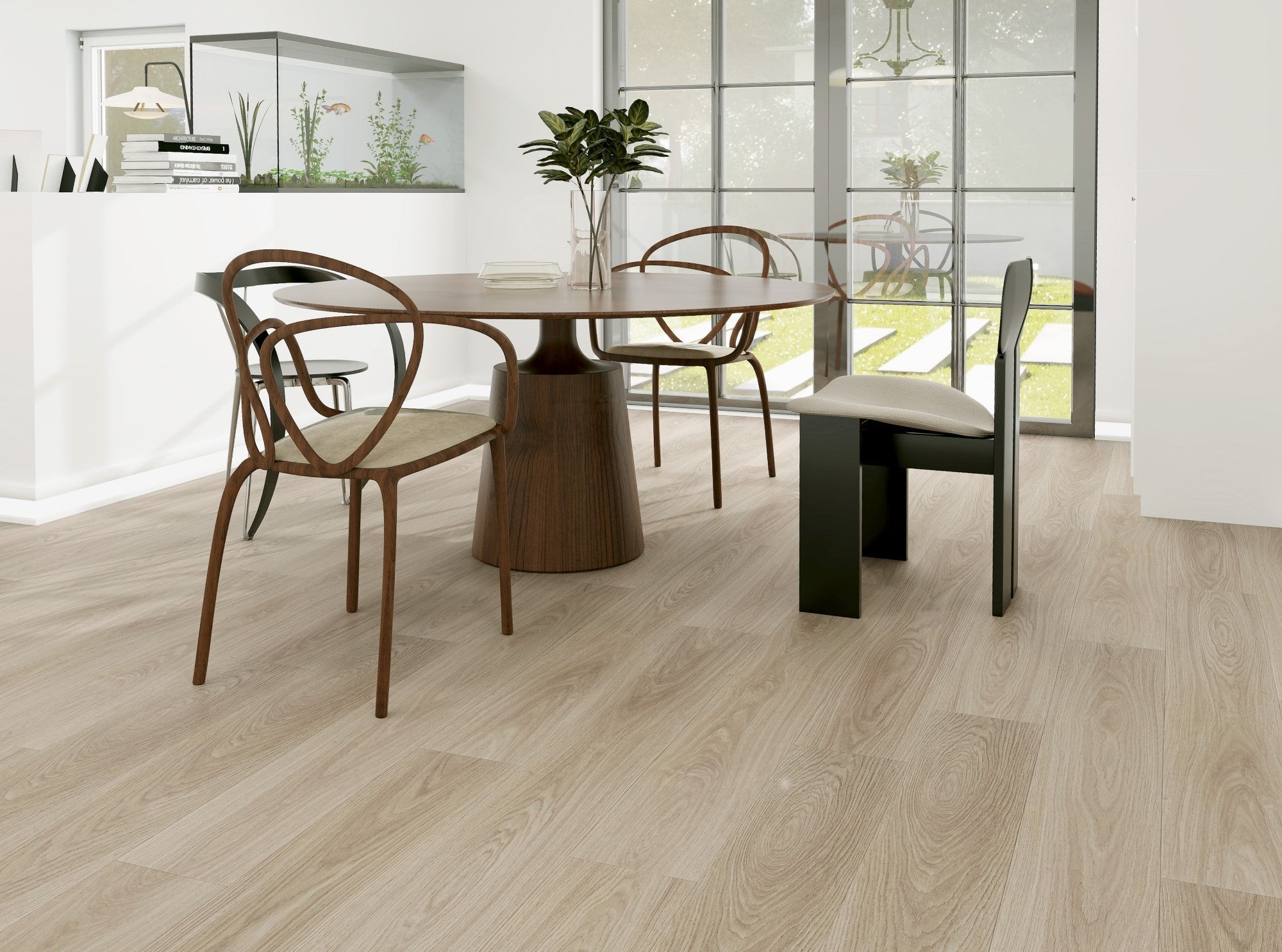 HydroCore Firewood waterproof laminate flooring render image