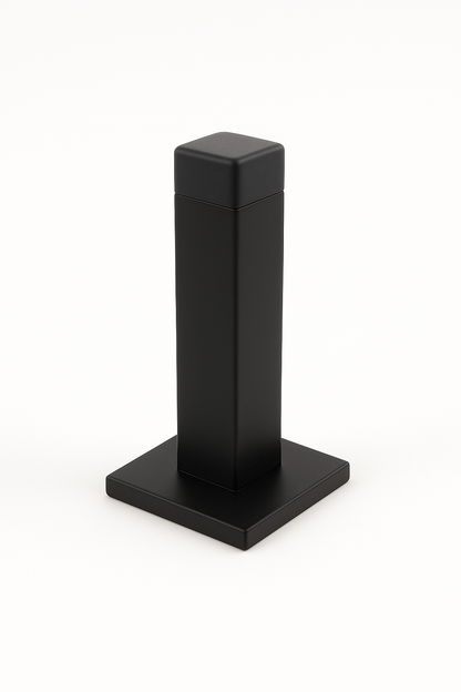 Square Rubber Tip Floor-Mounted Door Stopper