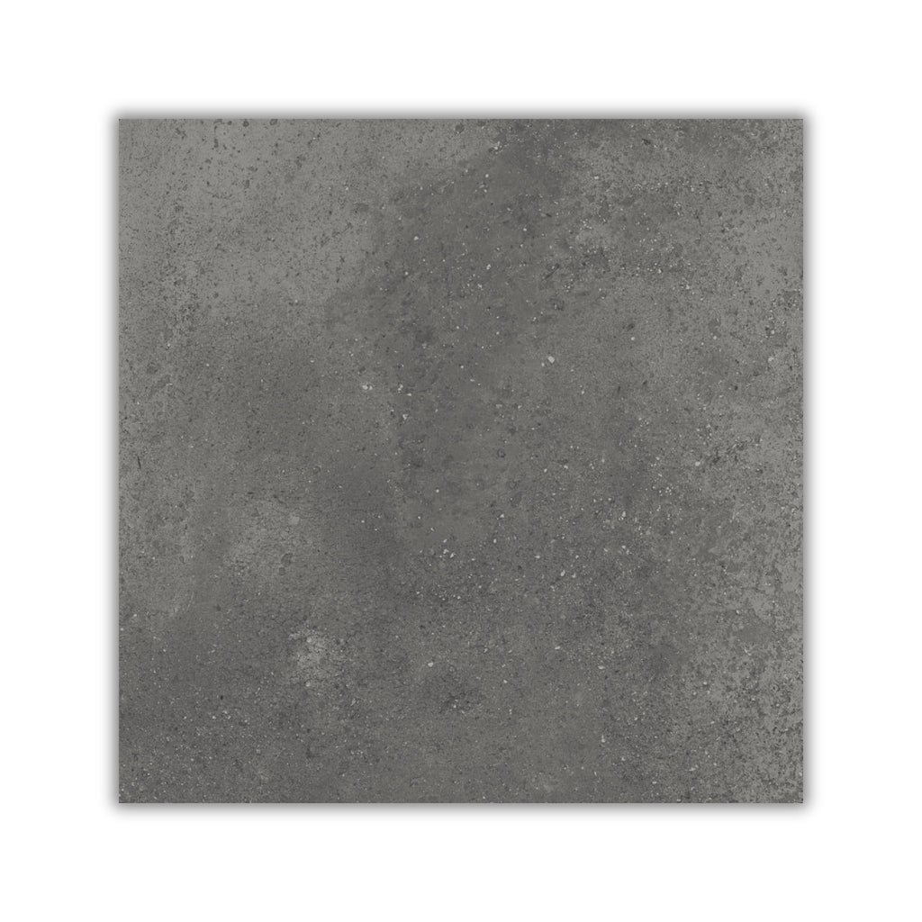 Gray square tile on a white background