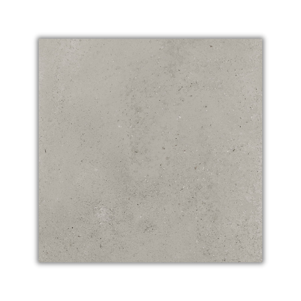 Gray ceramic tile on a white background
