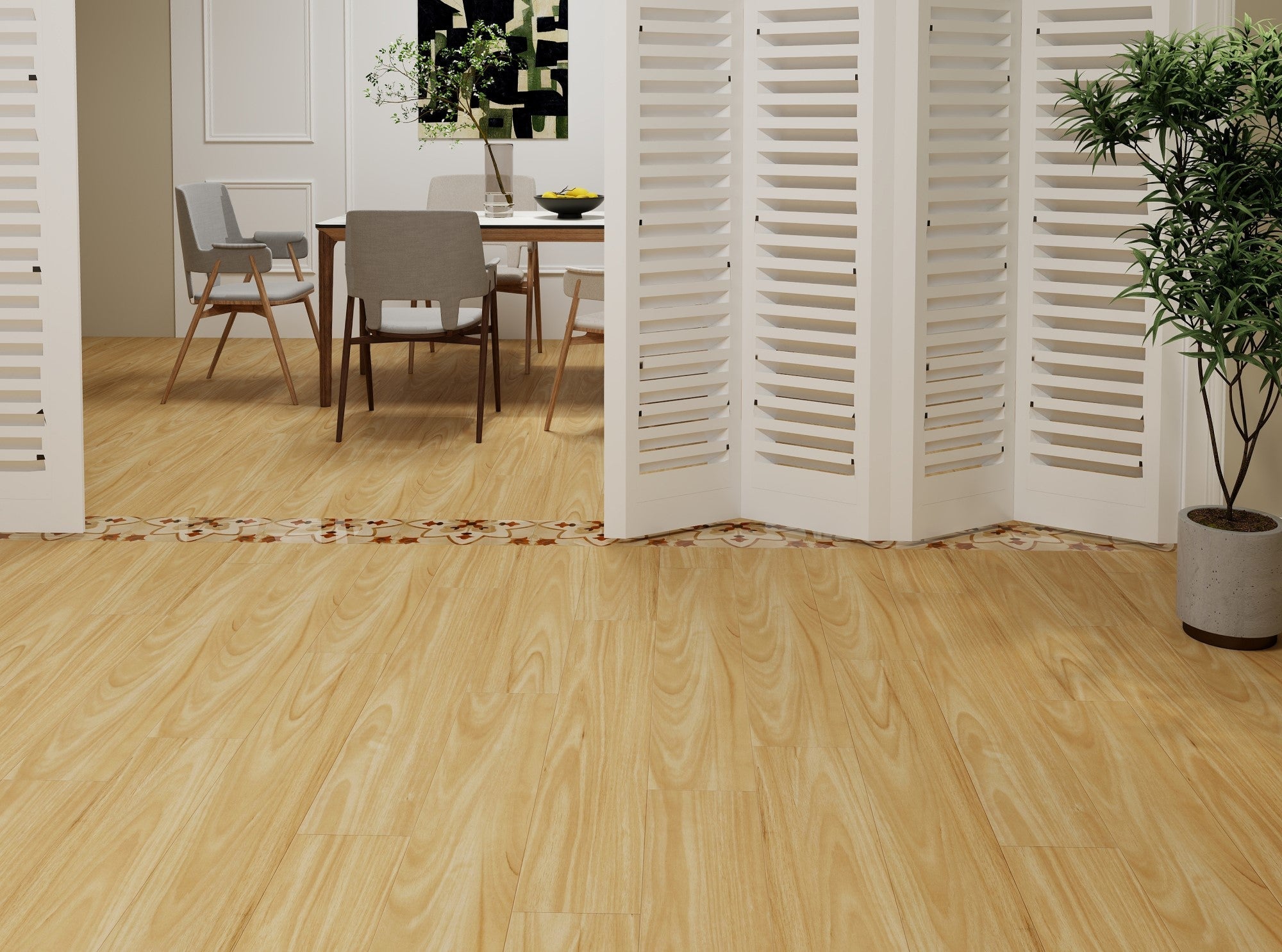 MTF Blackbutt water-resistant laminate flooring render image