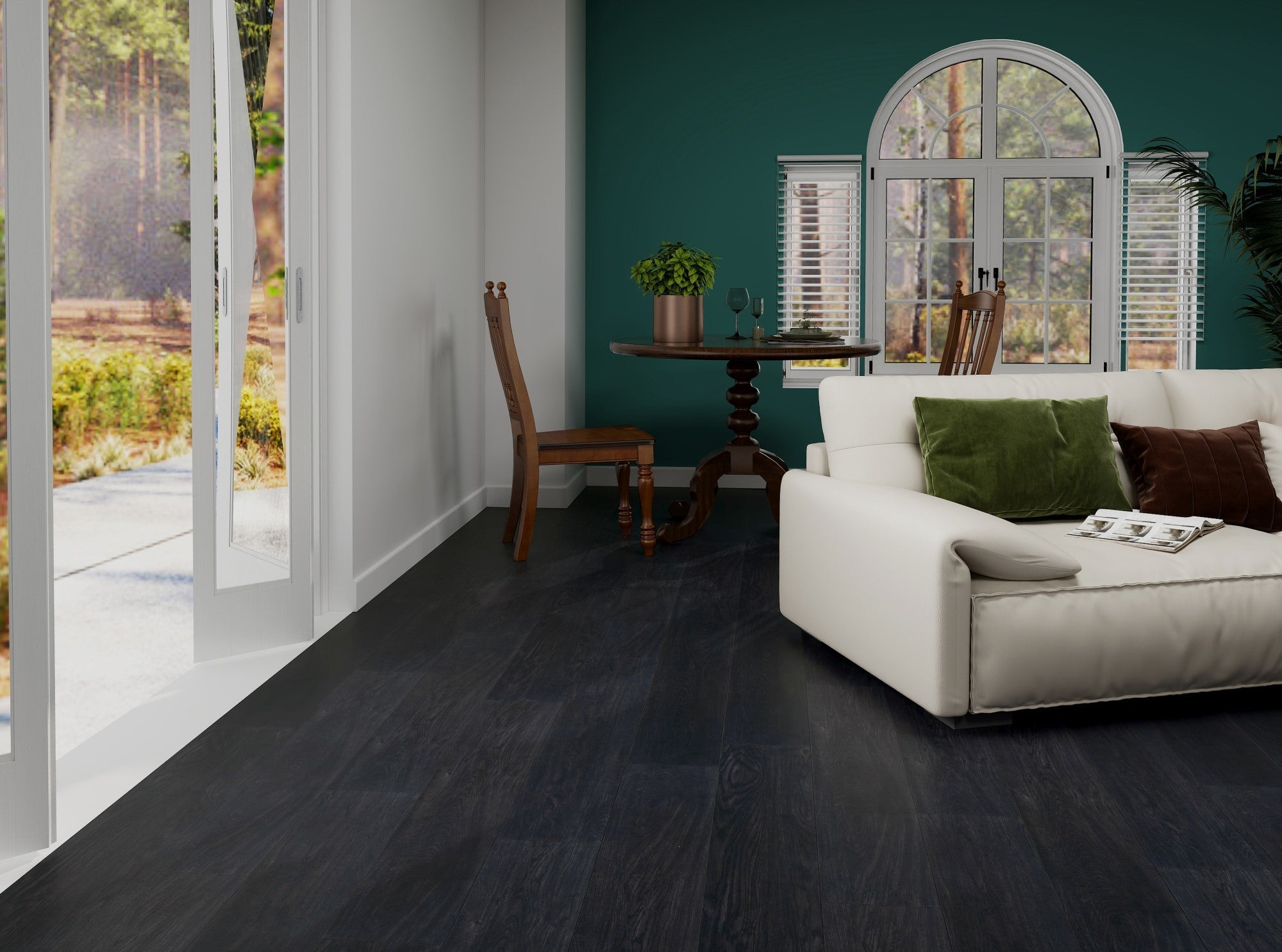 MTF Forest Black Oak water-resistant laminate flooring render image