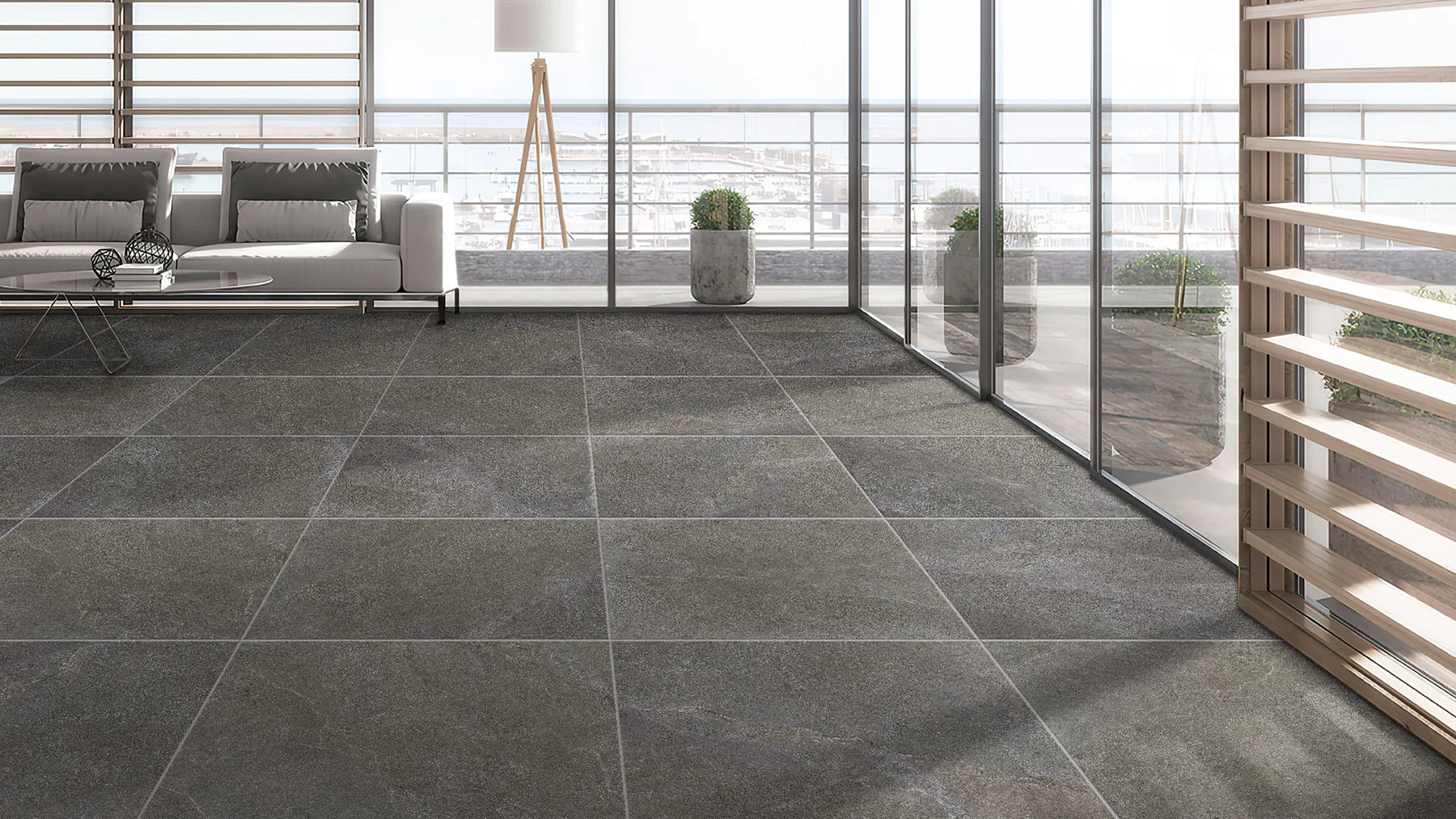 Magic Stone  Charcoal Porcelain Tile