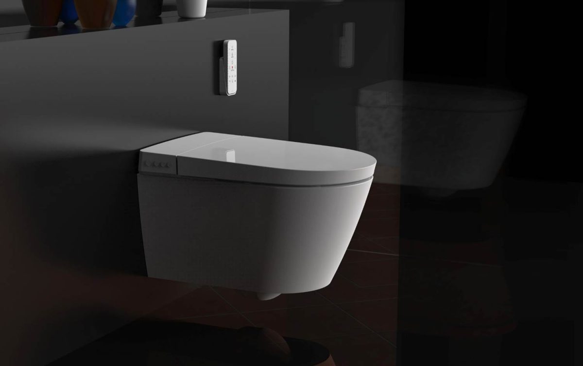 Zumi Novus V7201 Wall-Hung Smart Toilet Suite with In-Wall Cistern, Push Plate and Remote – official Zumi gallery – Novus Wall Hung Smart Bidet Suite