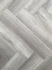 Obsidian Estate Grey Oak waterproof hybrid herringbone flooring product image