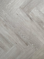 Obsidian Grey Leaf waterproof hybrid herringbone flooring product image