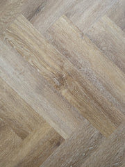Obsidian Sunset waterproof hybrid herringbone flooring product image