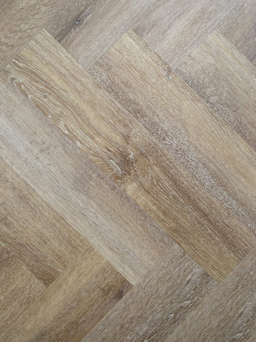 Obsidian Sunset waterproof hybrid herringbone flooring product image