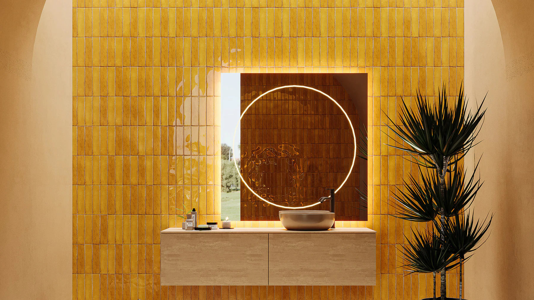 Otway Mustard Porcelain Tile 60×240mm