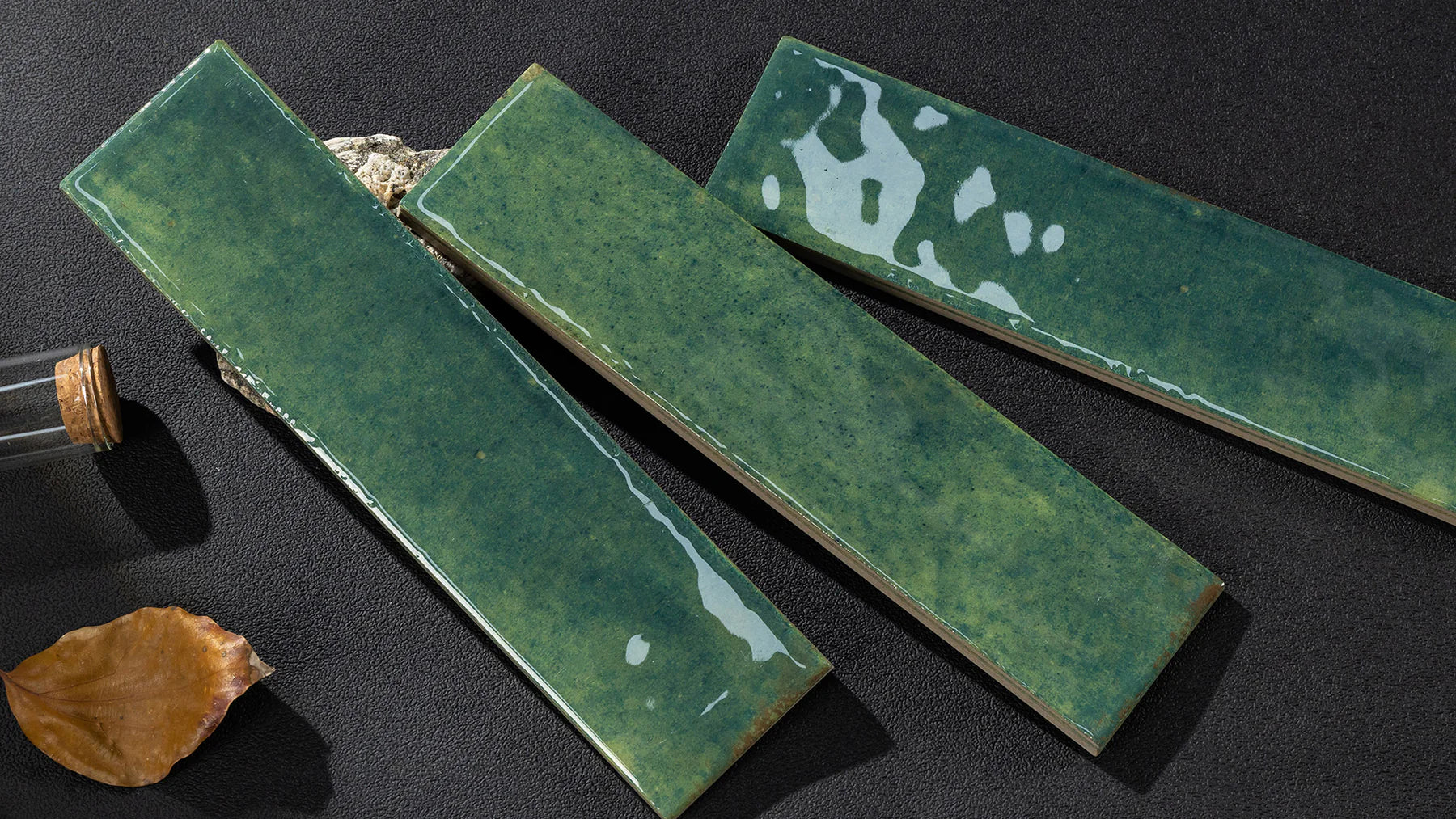 Otway Dark Green Porcelain Tile 60×240mm