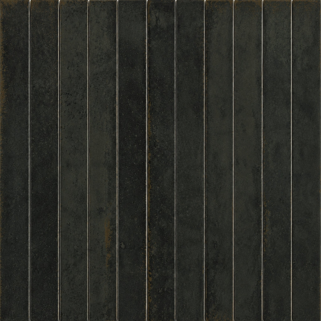 Dark gray rectangular tiles with vertical lines