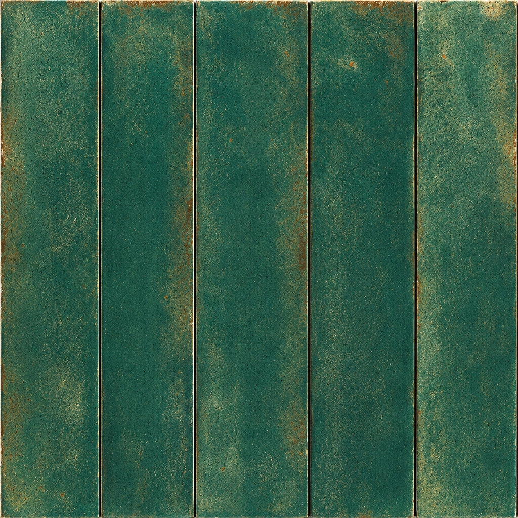 Rustic green wooden panel with a weathered texture