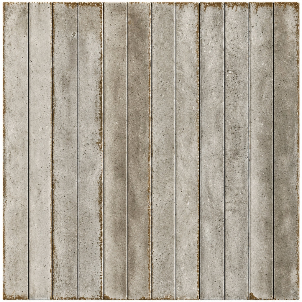 Textured concrete wall with horizontal slats