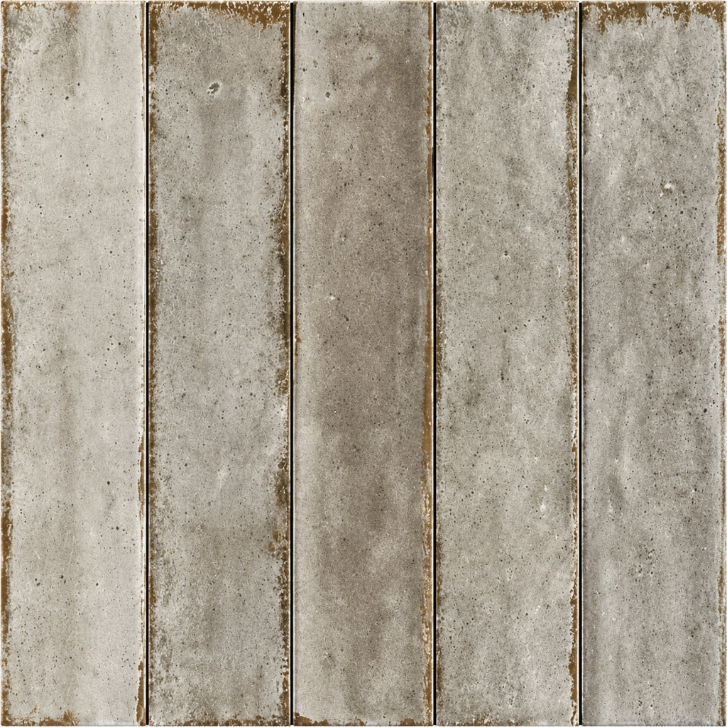 Textured concrete panels with a rustic finish