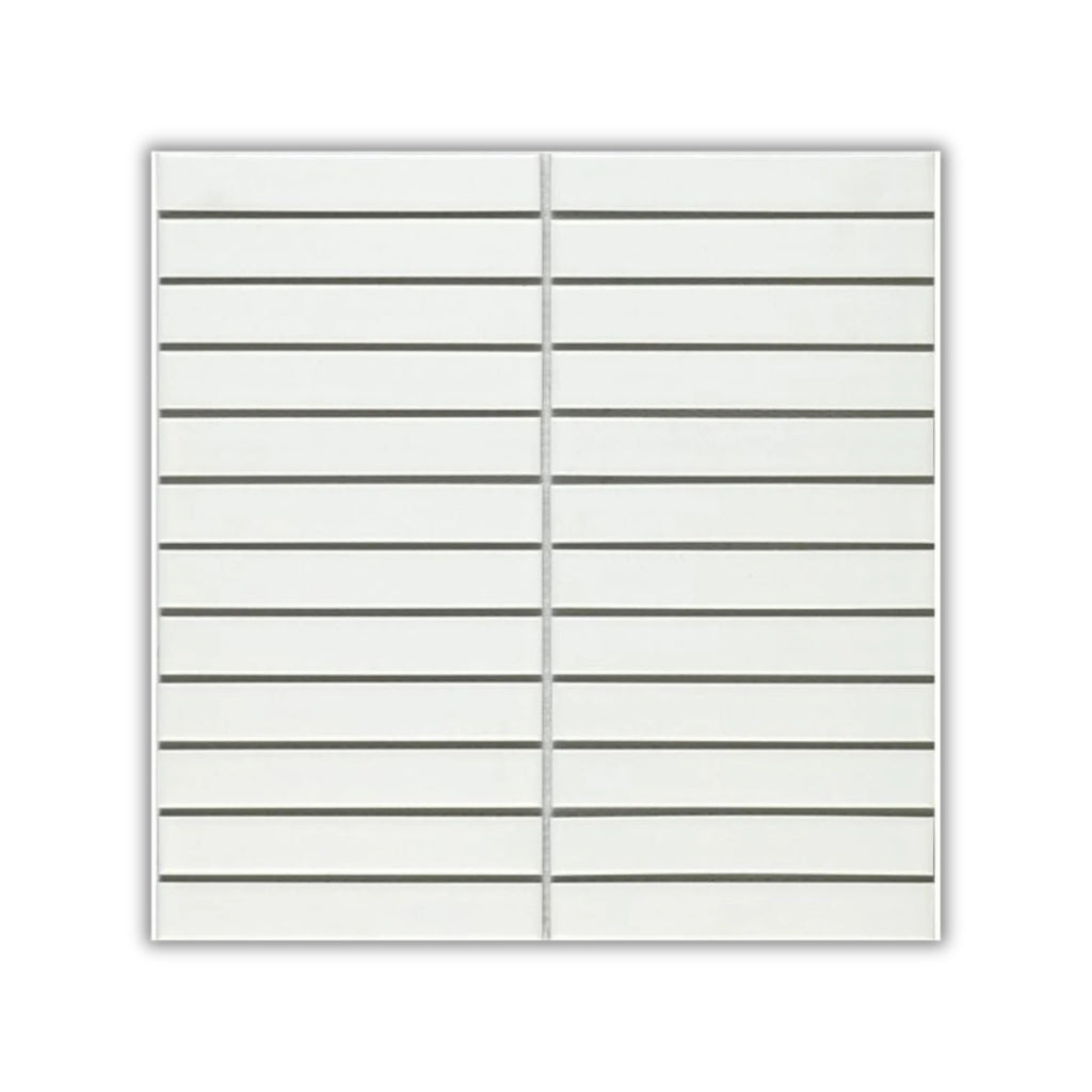 Porcelain Flat Mosiac White  Tile 15X145 mm