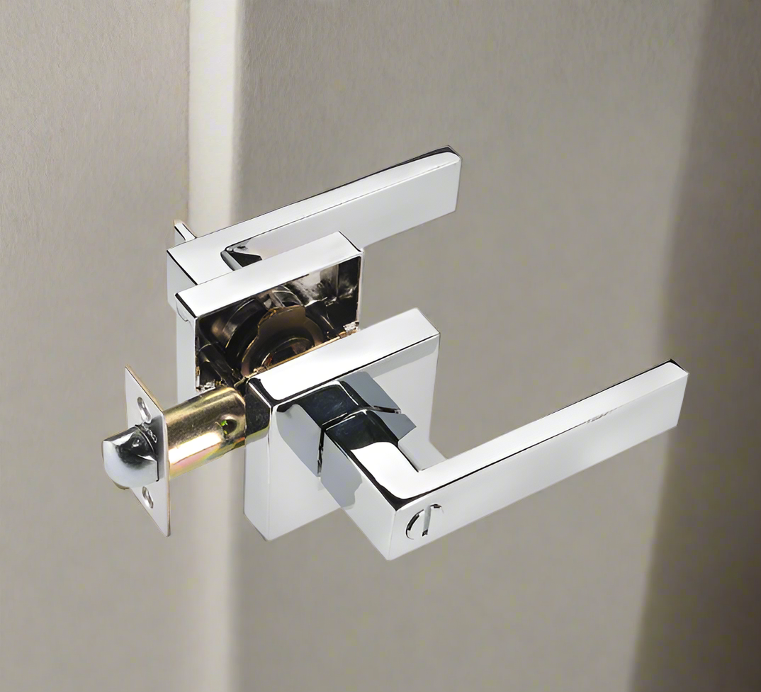 Privacydoorhandle Chrome silver color