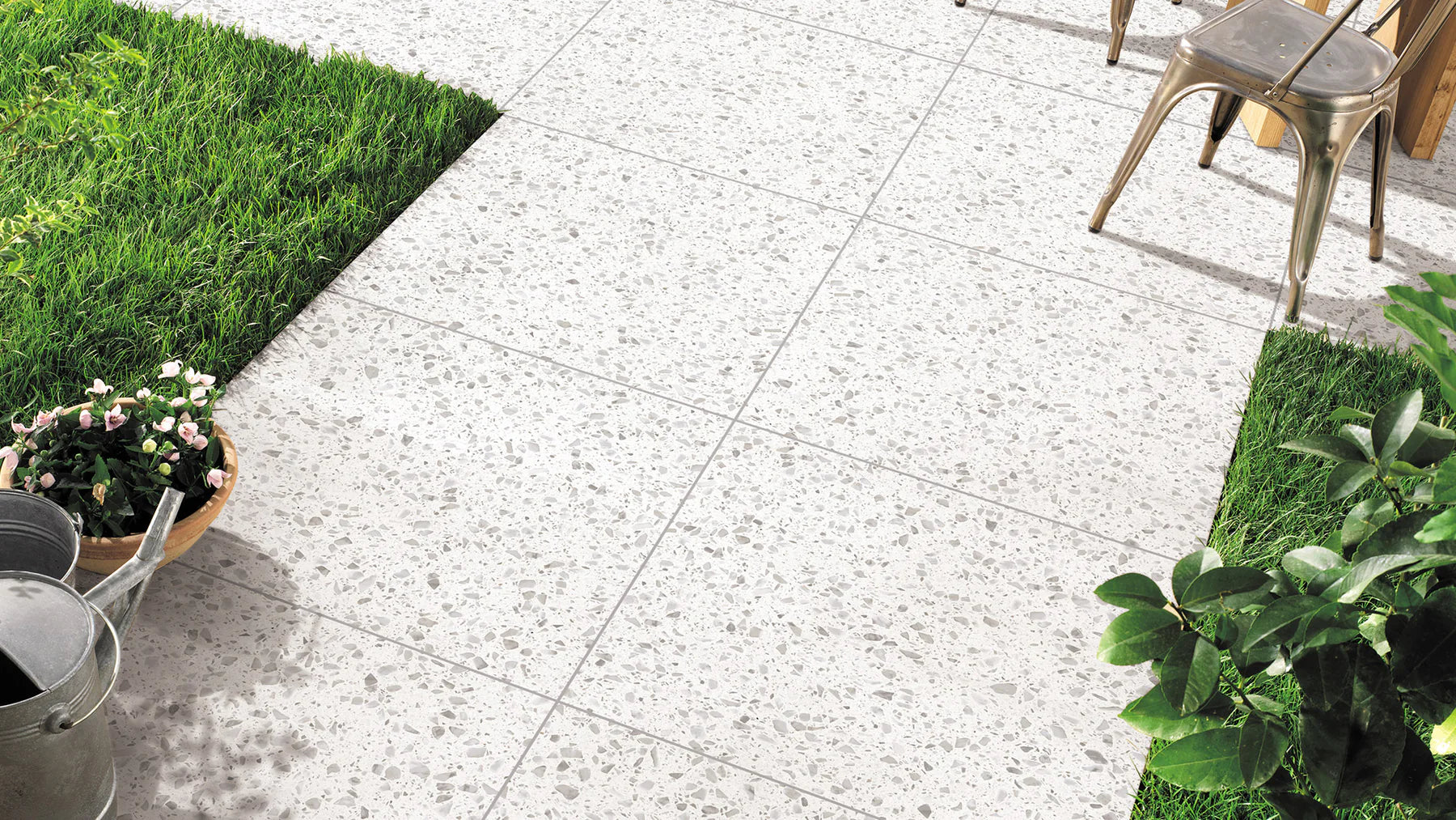 Terrazzo JellyWhite Porcelain Stone Tile