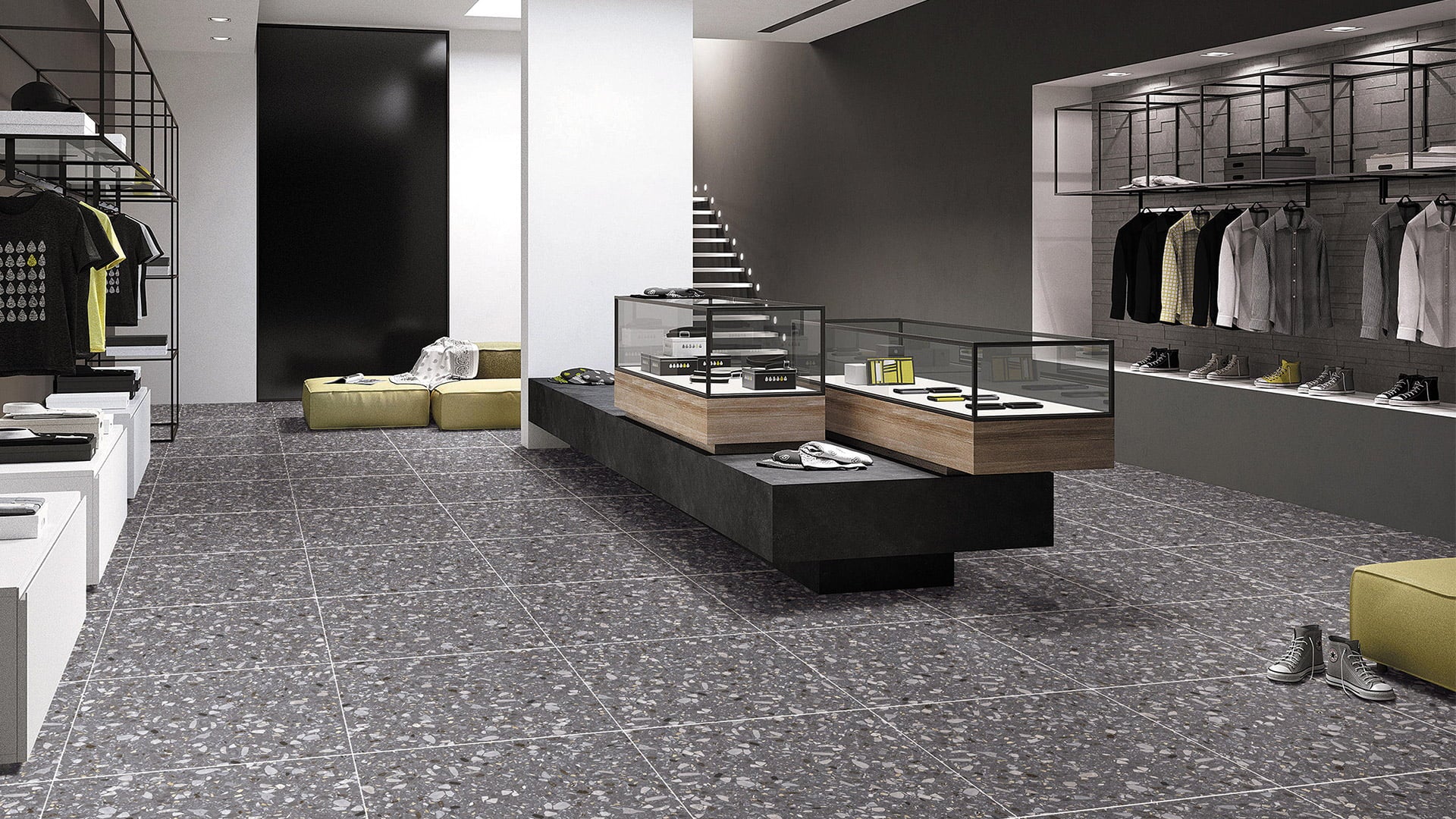Terrazzo Smooth Grip Stone Tile