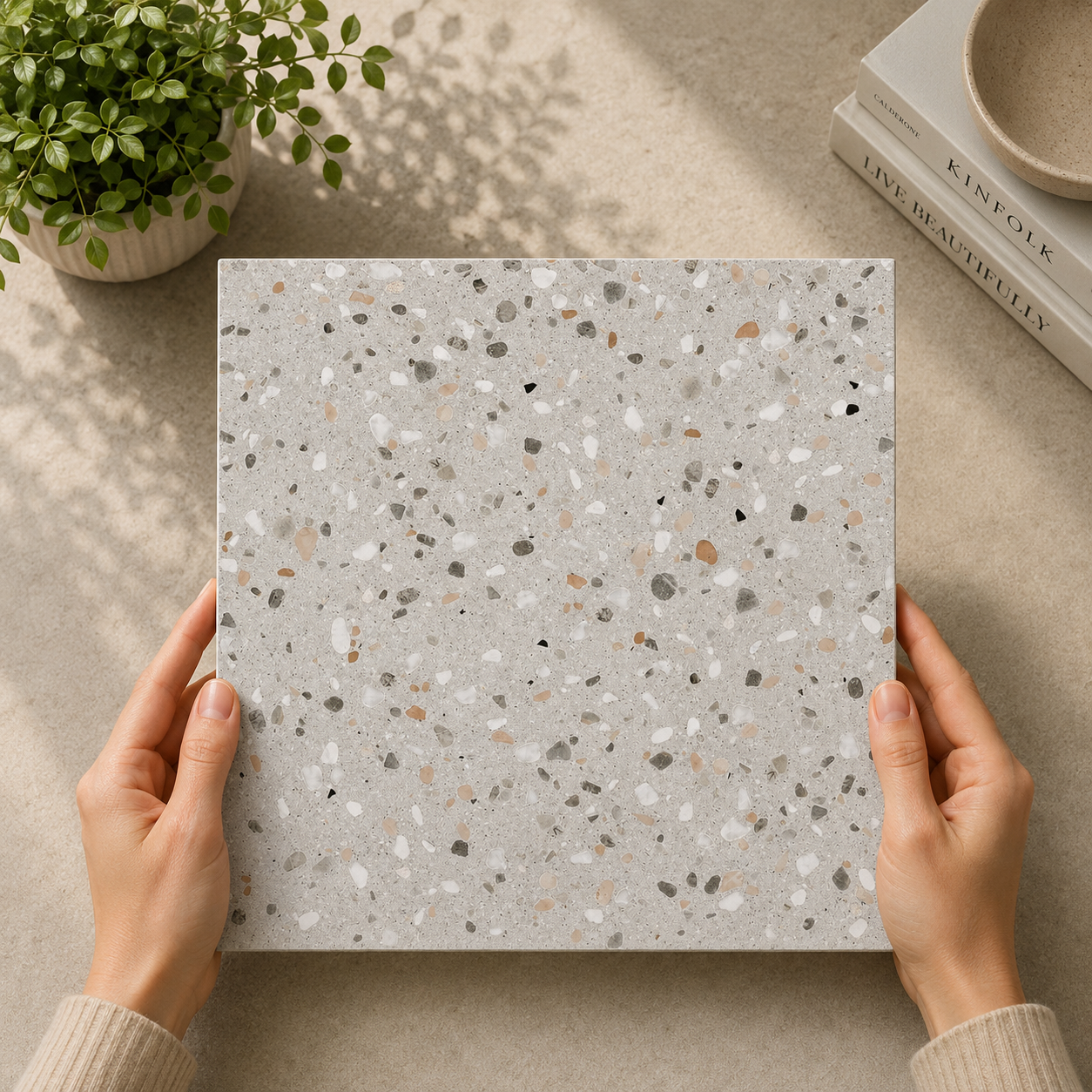 Terrazzo Stone Smooth Grip Tile