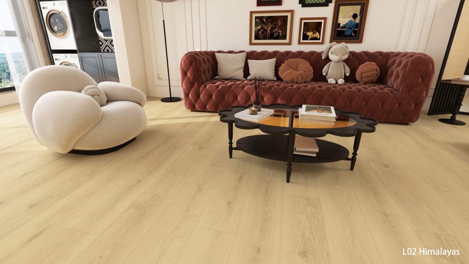 TimberFlow Himalayas water-resistant laminate flooring render image