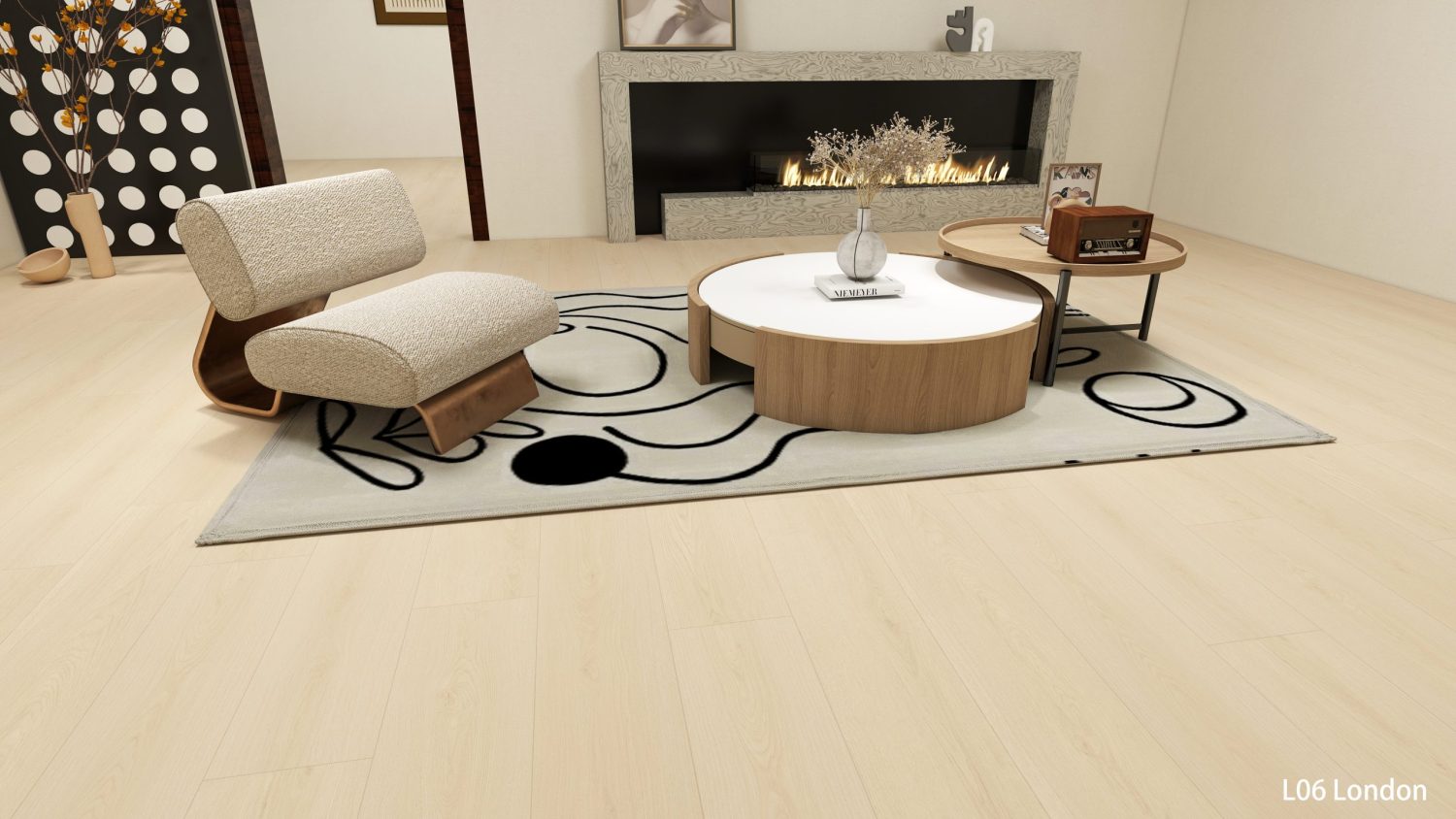 TimberFlow London water-resistant laminate flooring render image