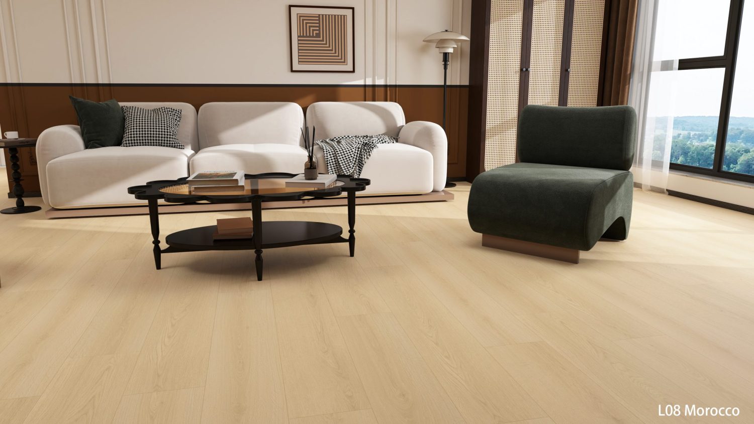 TimberFlow Morocco water-resistant laminate flooring render image