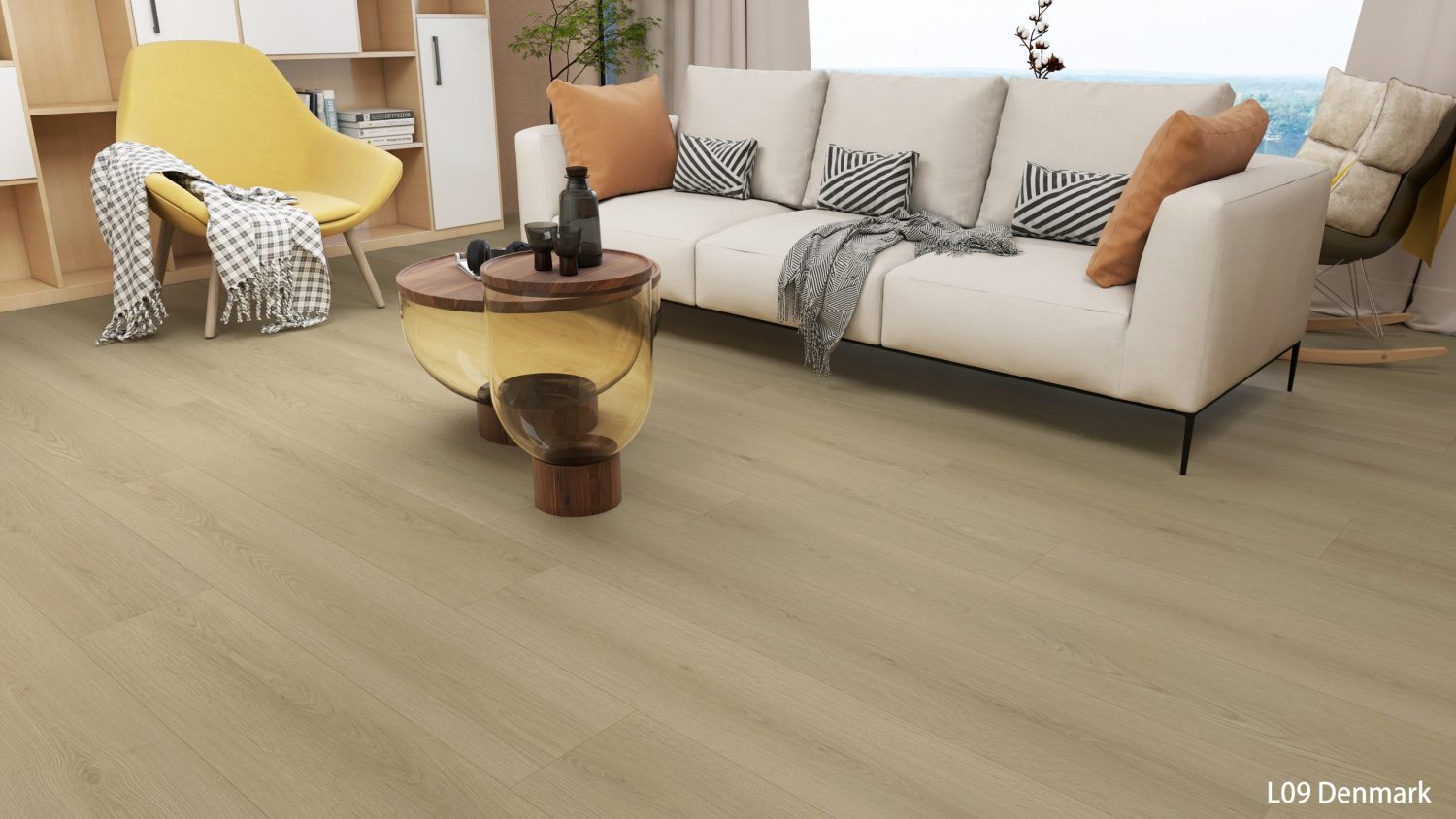 TimberFlow Denmark water-resistant laminate flooring render image