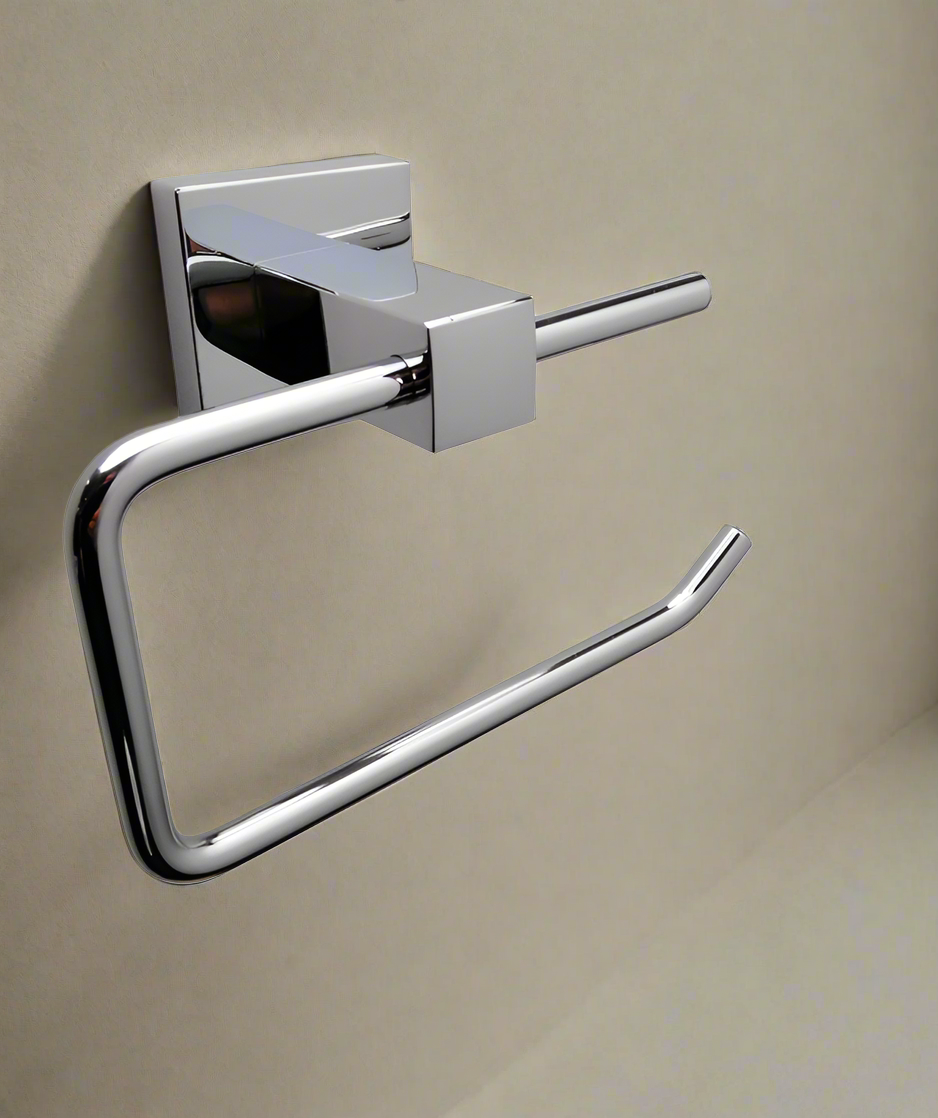 Toilet paper roll holder modern chrome