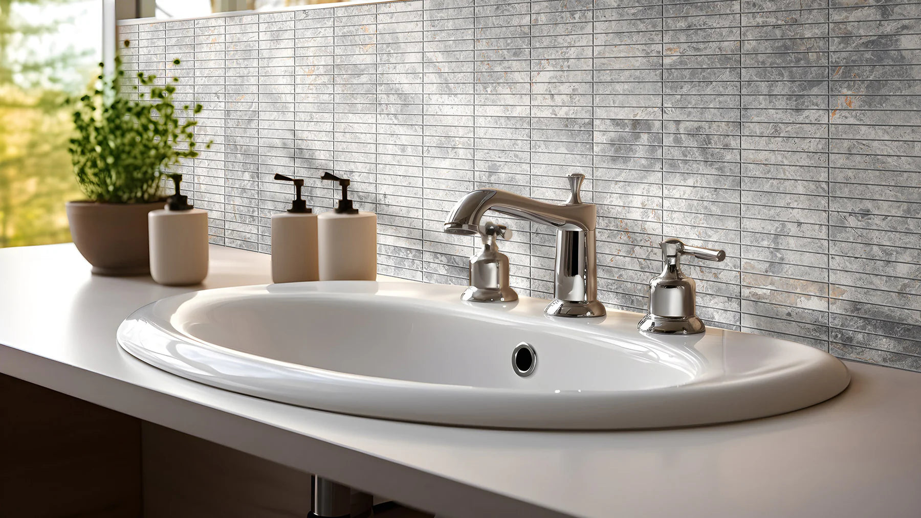 Tundra Grey Finger Porcelain Tile