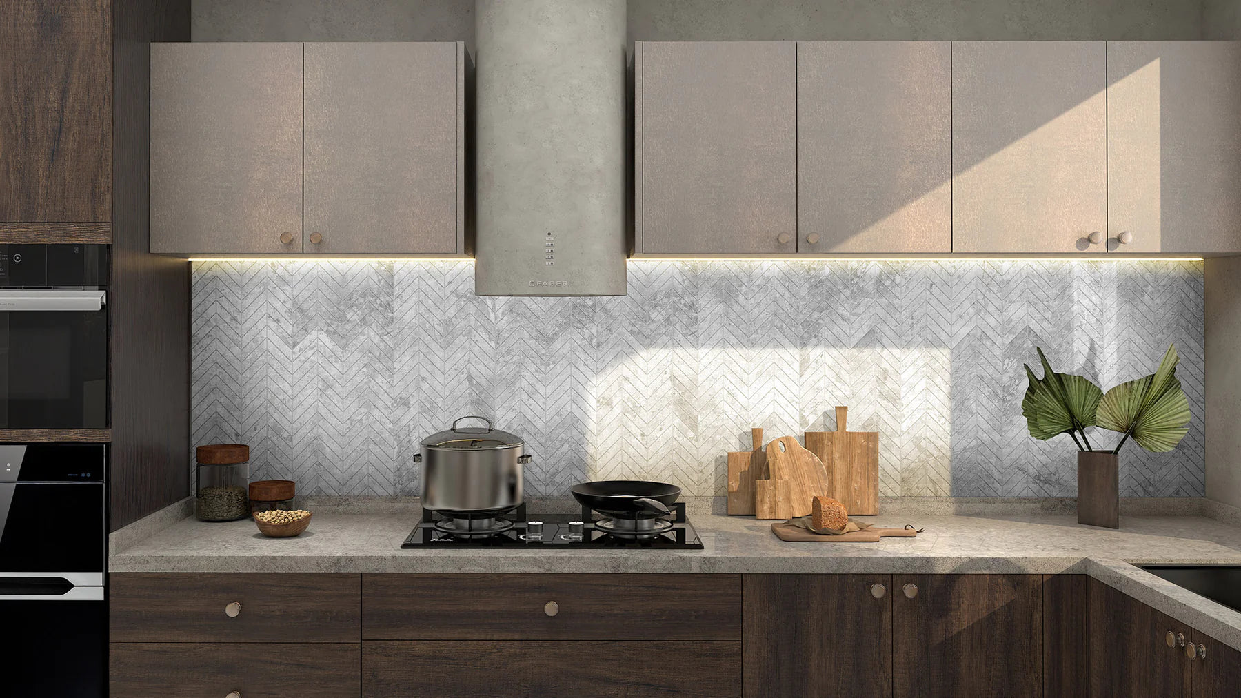 Tundra White Chevron Porcelain Tile