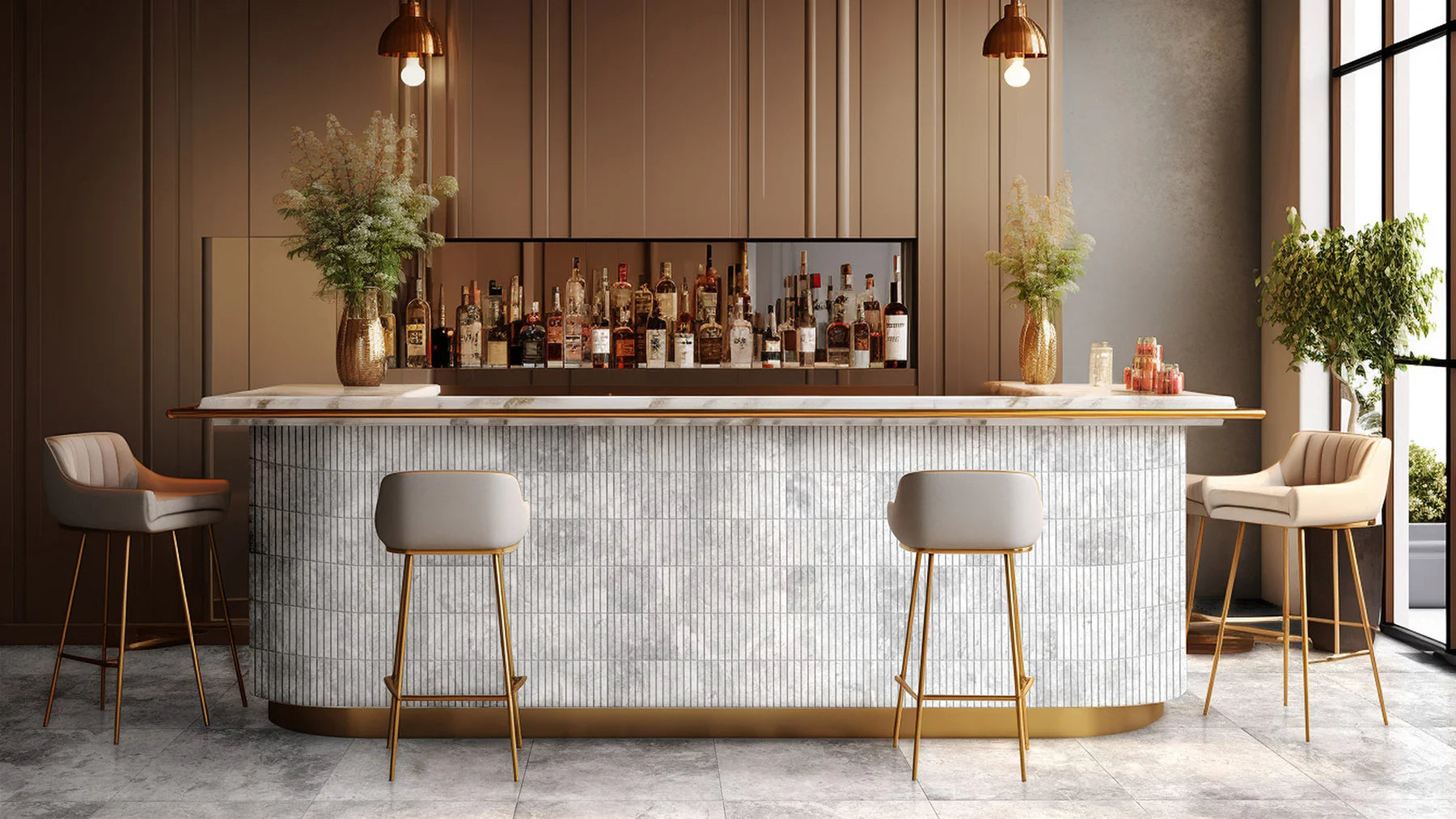 Tundra  White Finger Porcelain Tile