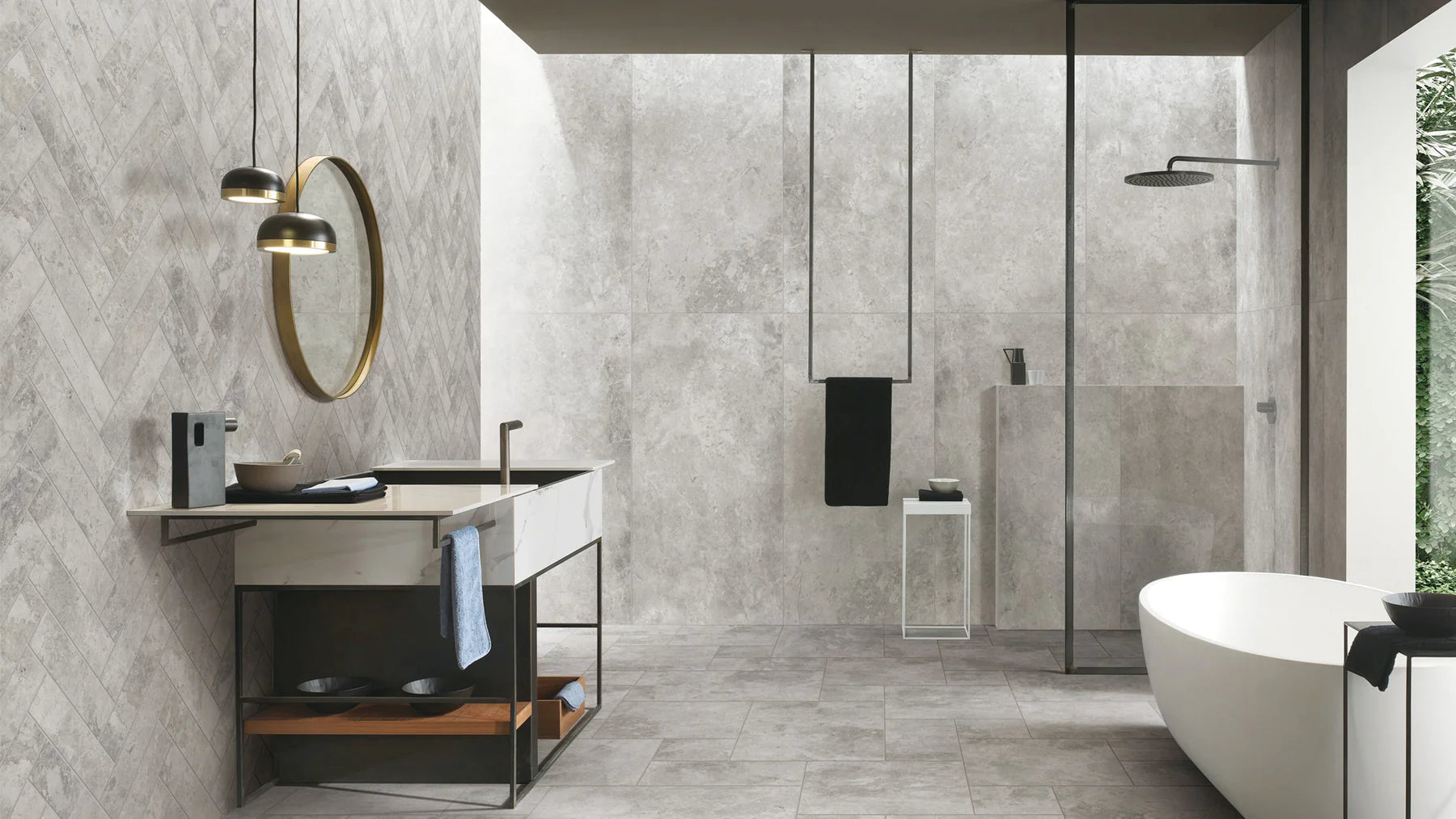 Tundra Grey French Pattern Porcelain Tile