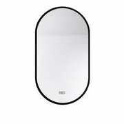 Premium Framed Oval LED Bathroom Mirror – Backlit, Smart Touch, Anti-Fog, 3 Light Modes