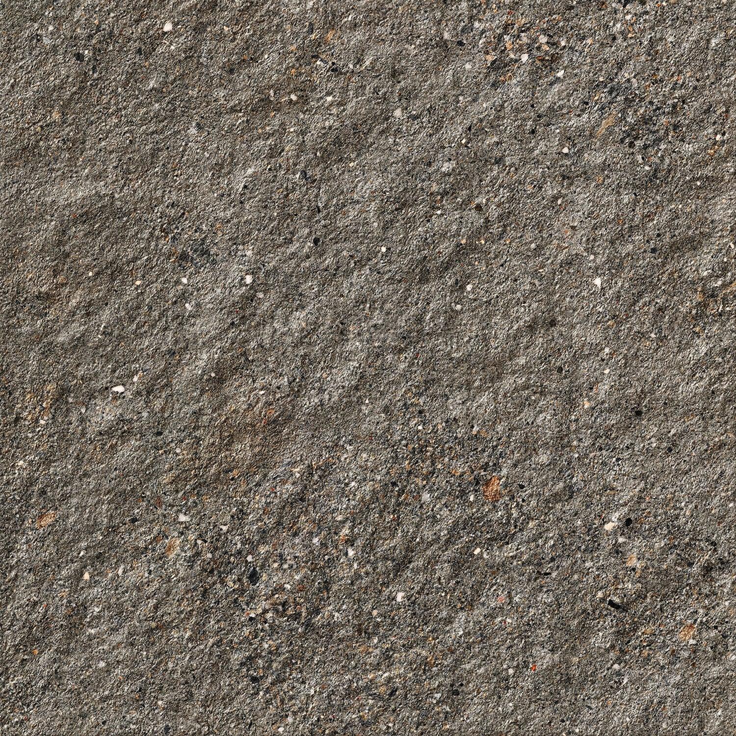 Aggregate Dark Grey Structured Rock porcelain paver