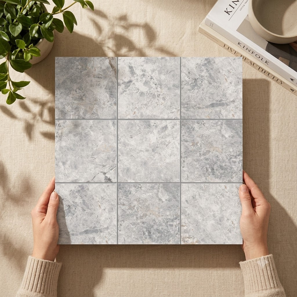 Tundra Square porcelain mosaic lifestyle setting