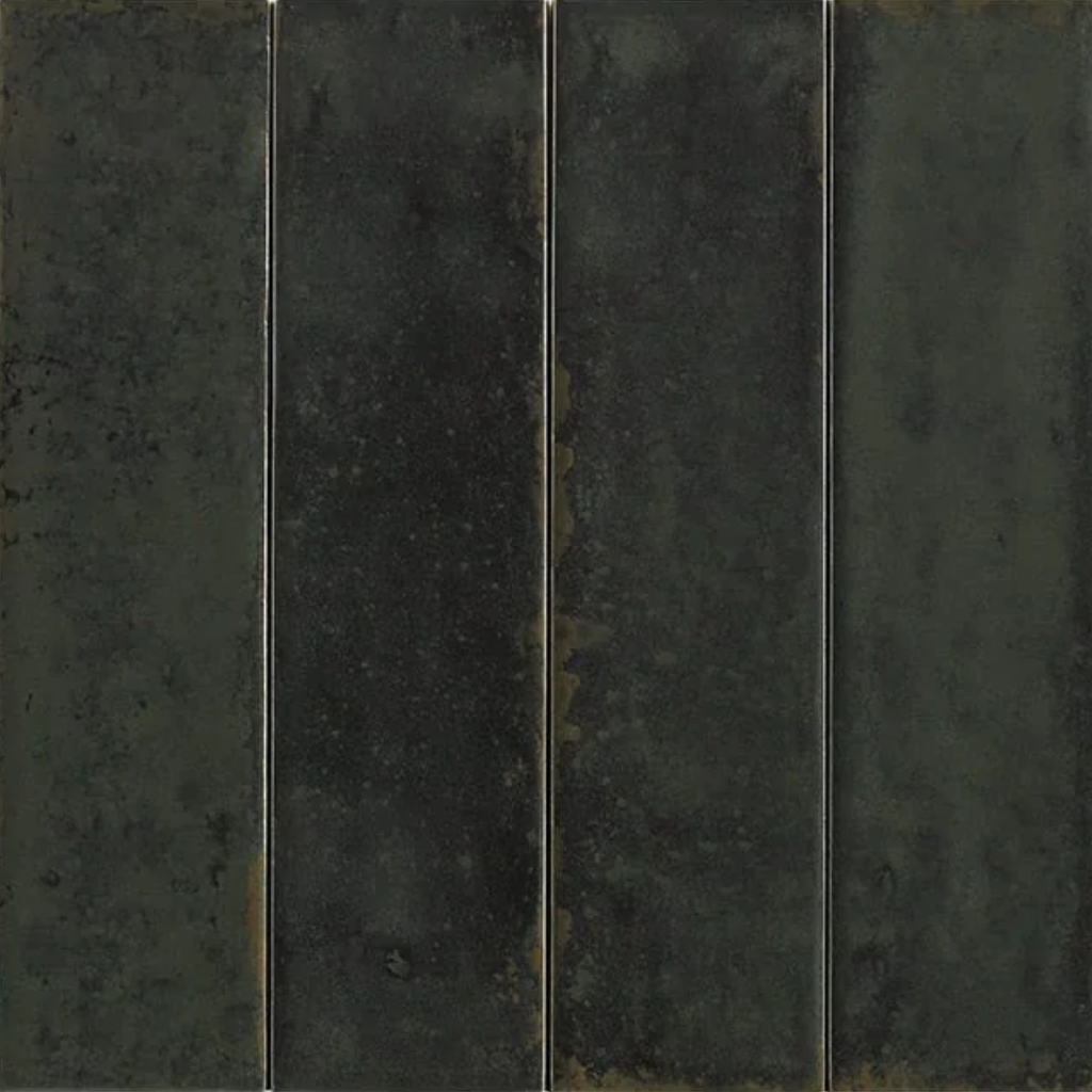Dark gray tiles with a textured surface