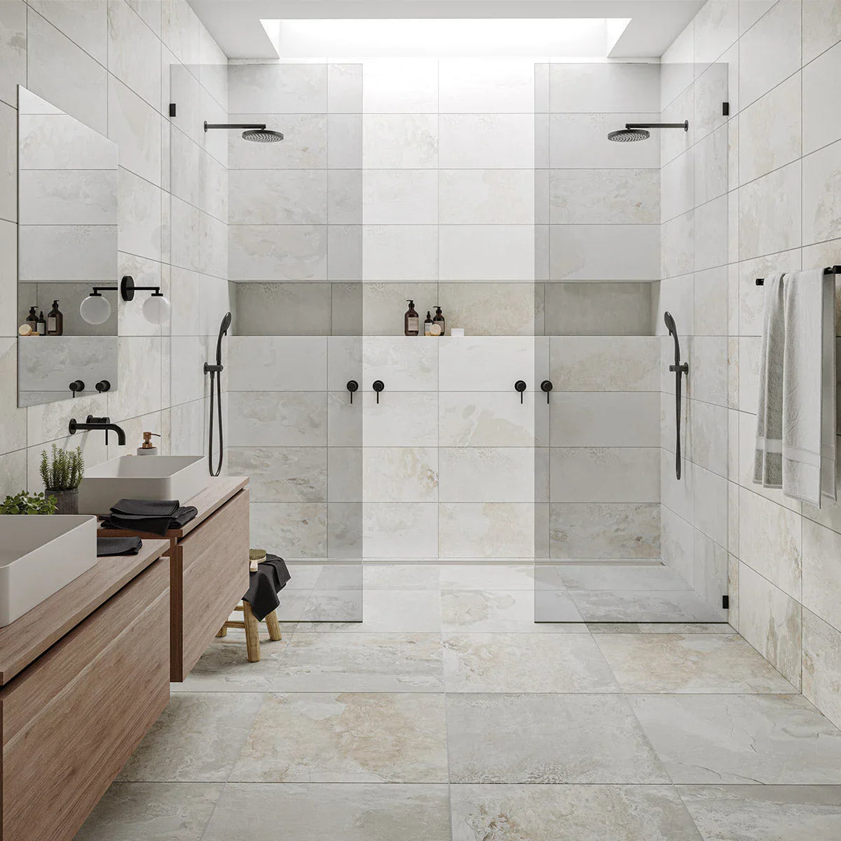 Castleford slate look porcelain tile application