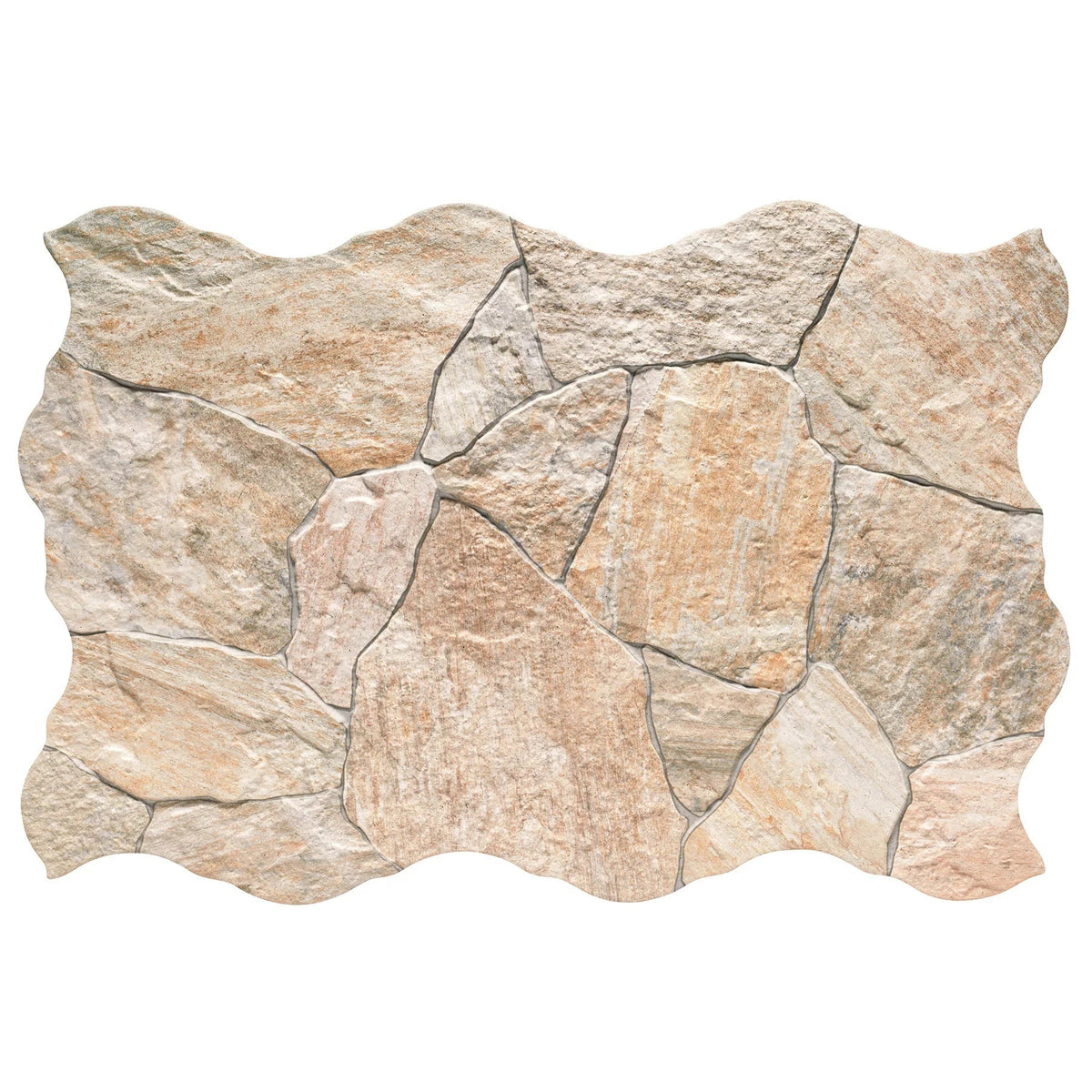 Deva Beige structured porcelain tile