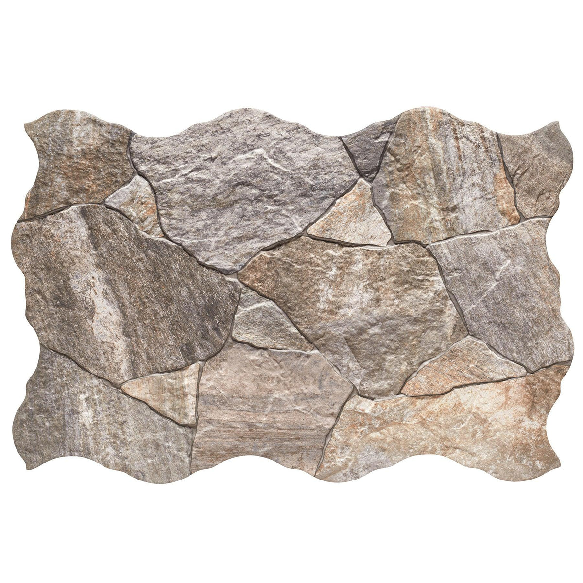 Deva Gris structured porcelain tile