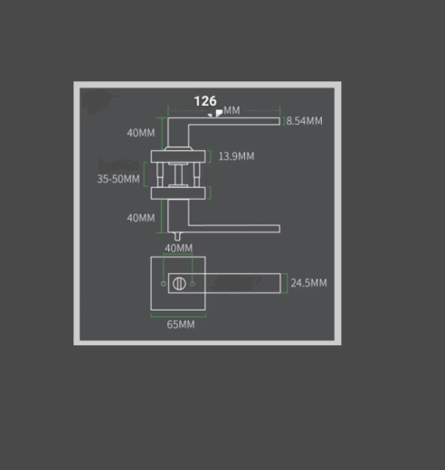 door_handle_dimensions blue print