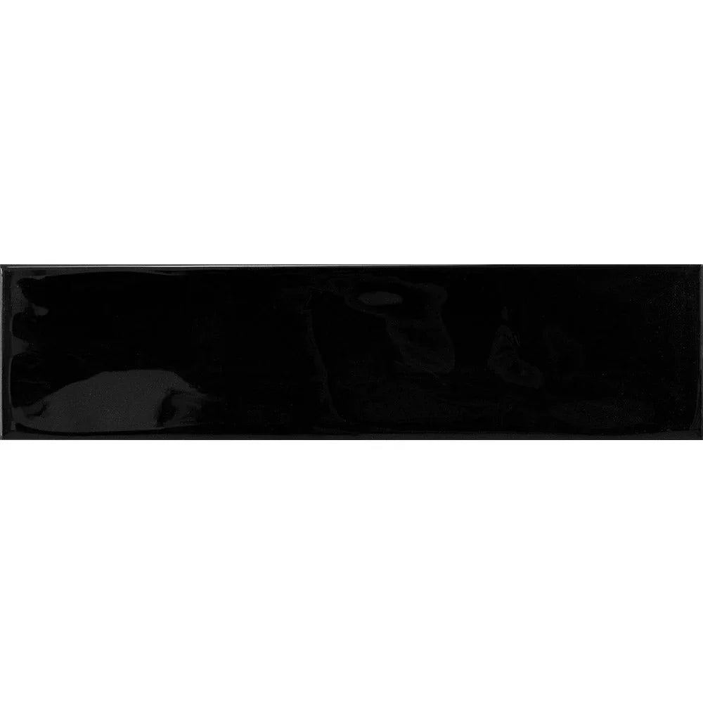 Edge Black Wave ceramic subway tile