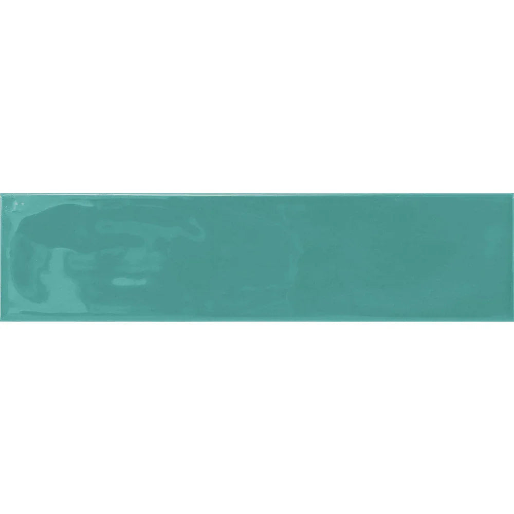Edge Light Green Wave ceramic subway tile