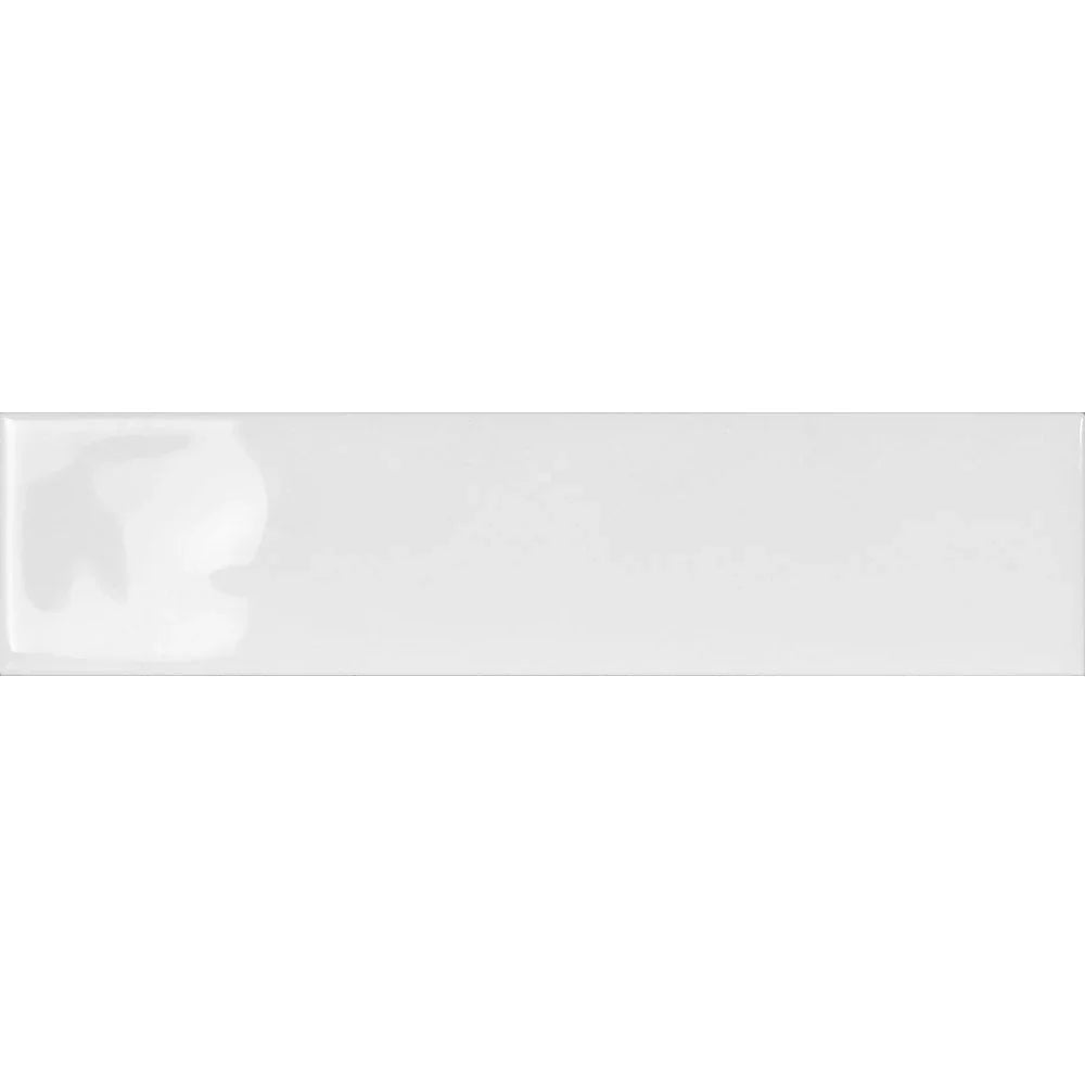 Edge White Wave ceramic subway tile close-up