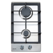Euro ECT30GX 30cm two-burner stainless steel gas cooktop