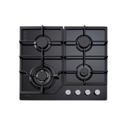 Euro Appliances ECT600GBK2 60cm black gas-on-glass cooktop