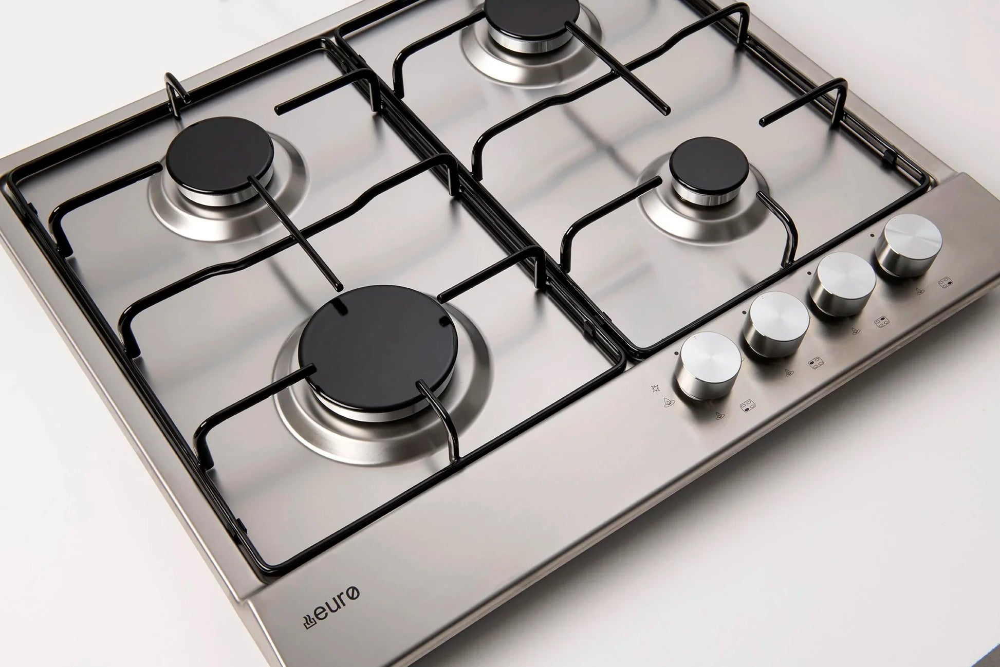 Euro ECT600GS 60cm four-burner stainless steel gas cooktop