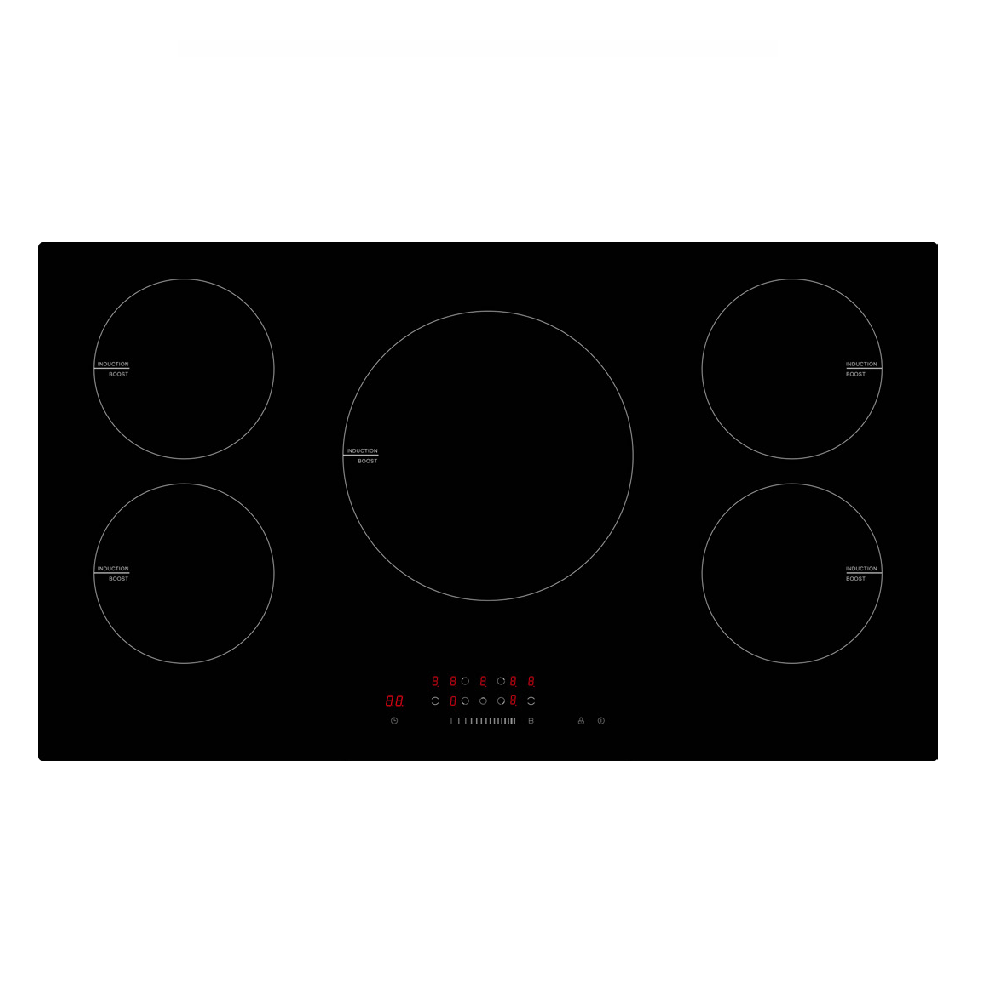 Euro ECT90ICB2 90cm five-zone induction cooktop