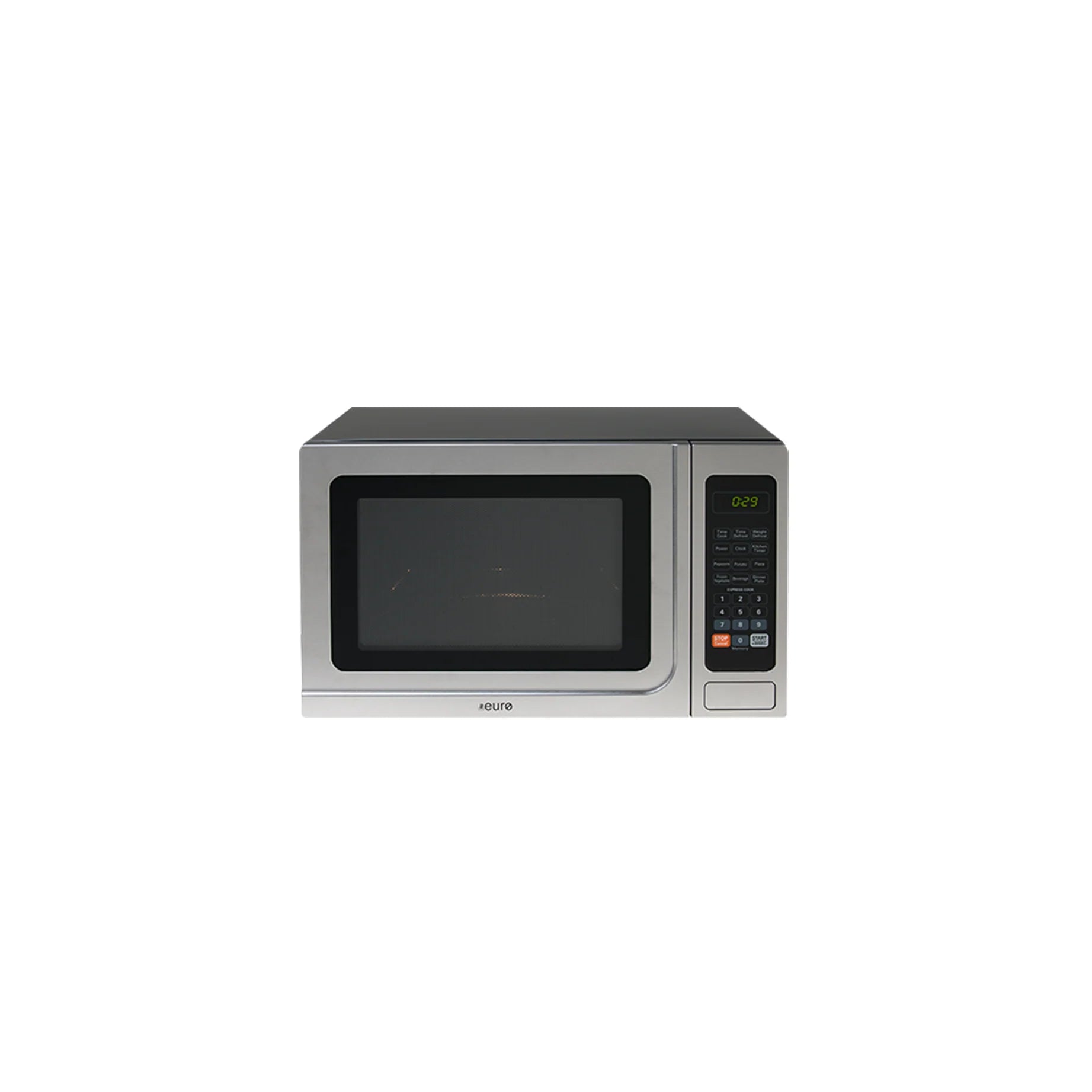 Euro Appliances EP34MWS 34L benchtop microwave oven in stainless steel
